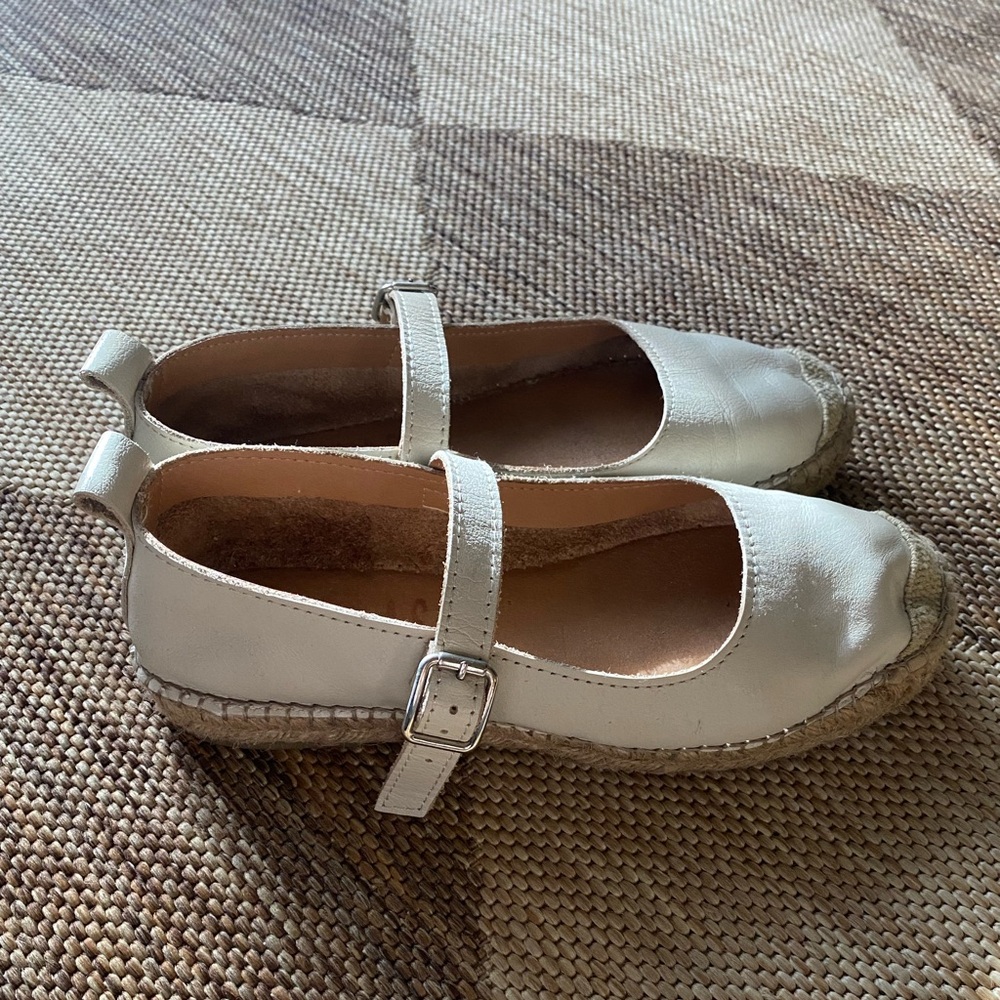 Fabiola’s White Mary Jane Espadrilles